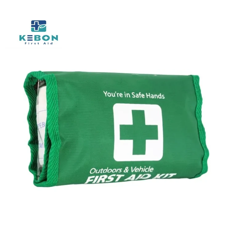 Kit Pertolongan Pertama Hijau Dilipat