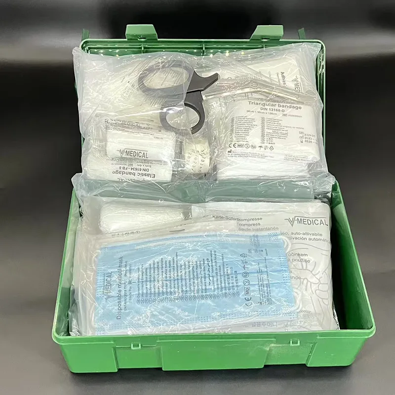Kit Pertolongan Cemas Perubatan Tempat Kerja – Mematuhi MDR & DIN 13157 | Sarung PP Kalis Air & Mudah Alih